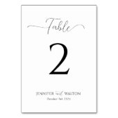 シンプルエレガント白結婚病 テーブルナンバー (正面)