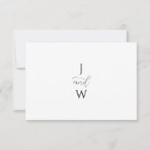 シンプルエレガント白結婚病 出欠カード (裏面)