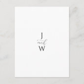 シンプルエレガント白結婚詳細 エンクロージャーカード (裏面)