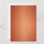 シンプルエレガント白銅結婚モダンオレンジ 招待状 (裏面)