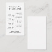 シンプルエレガント白黒のタイムラ結婚イン エンクロージャーカード (正面/裏面)