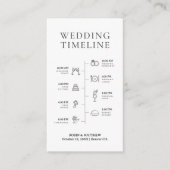 シンプルエレガント白黒のタイムラ結婚イン エンクロージャーカード (正面)