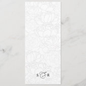 シンプルエレガント白黒のメ結婚ニュー メニュー (裏面)