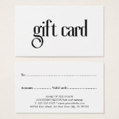 シンプルエレガント白黒はっきりしたサロン (正面&裏面)