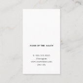 シンプルエレガント白黒サロン 予約カード (裏面)