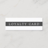 シンプルエレガント白黒ストライプ美しい ロイヤリティカード (正面)