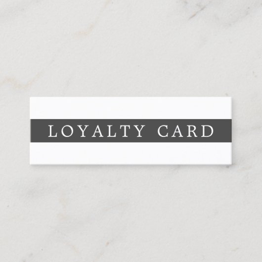 シンプルエレガント白黒ストライプ美しい ロイヤリティカード (正面)