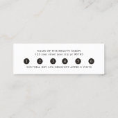 シンプルエレガント白黒フェイク金ゴールドハートロイヤリティ ロイヤリティカード (裏面)