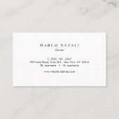 シンプルエレガント白黒プロフェッショナル 名刺 (裏面)