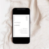 シンプルエレガント白黒ミニマル 招待状