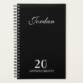 シンプルエレガント白黒名Dailyプランナー プランナー手帳