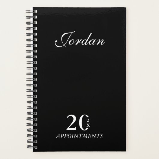 シンプルエレガント白黒名Dailyプランナー プランナー手帳 (正面)