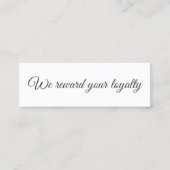 シンプルエレガント白黒手書きサロン ロイヤリティカード (正面)