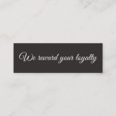 シンプルエレガント白黒手書きサロン ロイヤリティカード (正面)