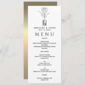 シンプルエレガント白黒結婚の メニュー (正面/裏面)