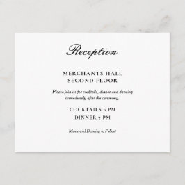 シンプルエレガント白黒結婚ズ 招待状