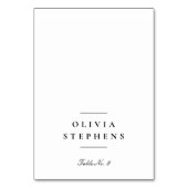 シンプルエレガント白黒結婚座席表 テーブルナンバー (正面)