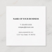 シンプルエレガント白黒美しいアポイントメントカード エンクロージャーカード (裏面)