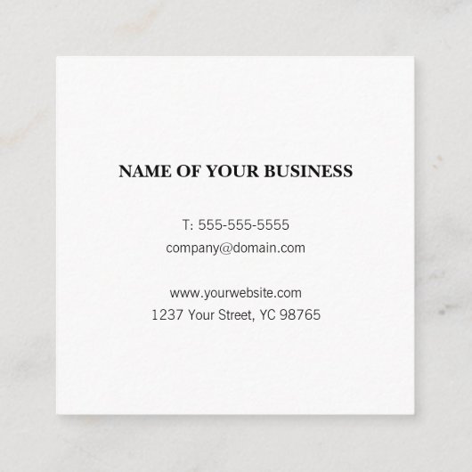 シンプルエレガント白黒美しいアポイントメントカード エンクロージャーカード (裏面)