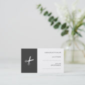 シンプルエレガント白黒美しいアポイントメントカード 予約カード (スタンド正面)