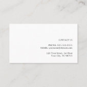 シンプルエレガント白黒美しいアポイントメントカード 予約カード (裏面)