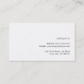 シンプルエレガント白黒美しいアポイントメントカード 予約カード (裏面)