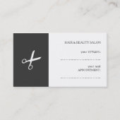 シンプルエレガント白黒美しいアポイントメントカード 予約カード (正面)