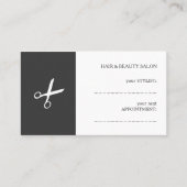 シンプルエレガント白黒美しいアポイントメントカード 予約カード (正面)