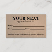 シンプルエレガント白黒美しいアポイントメントカード 予約カード (正面)