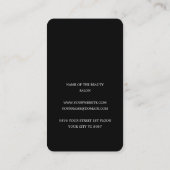 シンプルエレガント白黒美しいアポイントメント 予約カード (裏面)