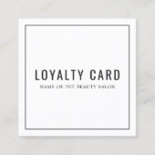 シンプルエレガント白黒美しいロイヤリティカード ロイヤリティカード (正面)