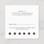 シンプルエレガント白黒美しいロイヤリティカード ロイヤリティカード (裏面)