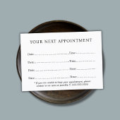 シンプルエレガント白黒美しい 予約カード