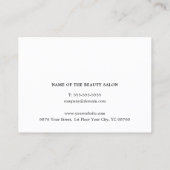 シンプルエレガント白黒美しい 予約カード (裏面)