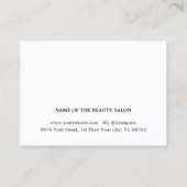 シンプルエレガント白黒美しい 予約カード (裏面)