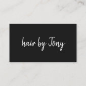 シンプルエレガント白黒美容師 名刺 (正面)