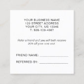 シンプルエレガント白黒 紹介カード (裏面)