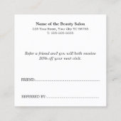 シンプルエレガント白黒 紹介カード (裏面)