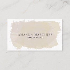 シンプルエレガント砂ベージュ水彩名刺 名刺