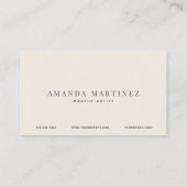 シンプルエレガント砂ベージュ水彩名刺 名刺 (裏面)