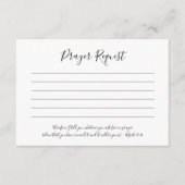 シンプルエレガント祈りの言葉要求カード エンクロージャーカード (正面)