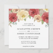 シンプルエレガント秋結婚フローラ 招待状 (正面)