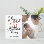 シンプルエレガント第1母の日ワンフォト シーズンカード (スタンド正面)