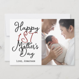 シンプルエレガント第1母の日ワンフォト シーズンカード