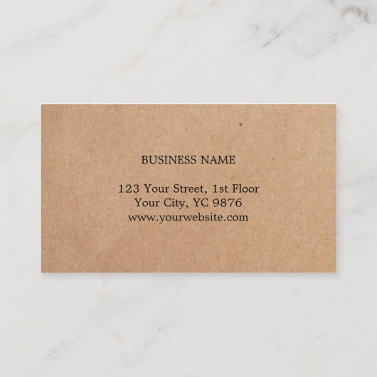 シンプルエレガント紙コンサルタント 名刺 (裏面)