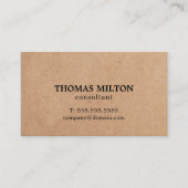 シンプルエレガント紙コンサルタント 名刺 (正面)