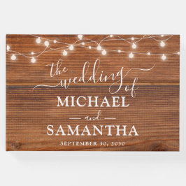 シンプルエレガント素朴ウ結婚ド ゲストブック