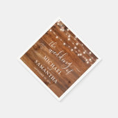 シンプルエレガント素朴ウ結婚ド スタンダードカクテルナプキン (角)