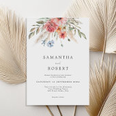 シンプルエレガント素朴フローラ結婚s 招待状