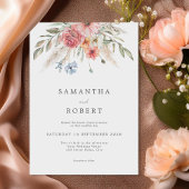 シンプルエレガント素朴フローラ結婚s 招待状